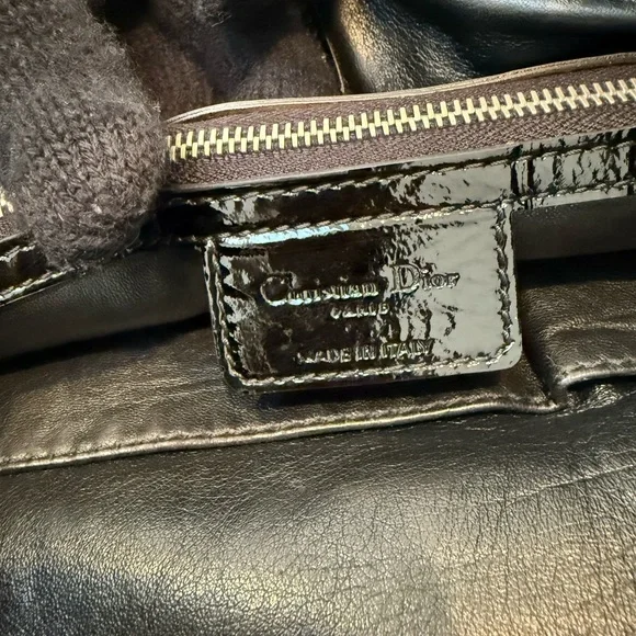 Christian Dior Patent Lady Dior Soft Black Cannage Shopping Tote Bag - Picture 14 of 14